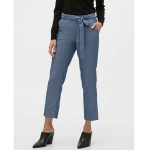 Banana Republic Factory blue tie-waist ankle pants